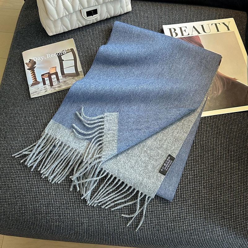Winter  Wool Scarf For Women Warm Cashmere Scarves Hijab Solid Lady Long Shawl Wrap Female Pashmina Bandana Head Scarf