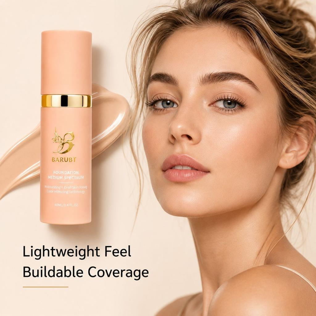 4 In 1 Color Changing Foundation Cream 40G Lightweight Texture Natural Color Excellent Concealing Effect For Face Makeup