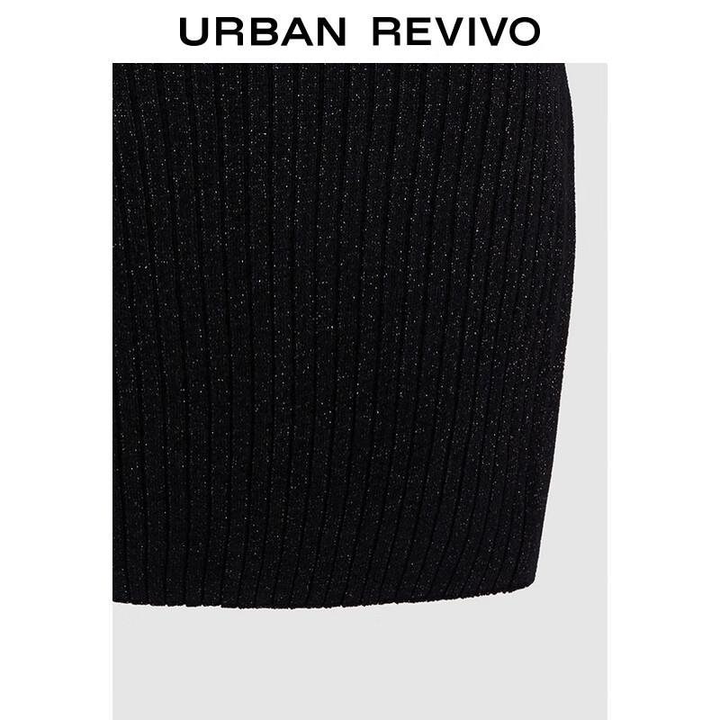 UR Women's Shimmer Sleeveless Turtleneck Knit Top
