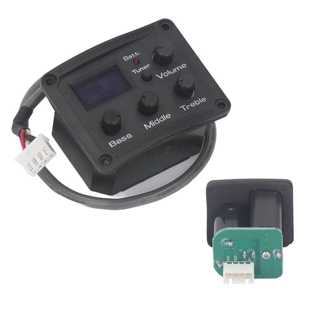 Ukulele Preamp Amplifier Equalizer LCD Screen 3 Band Ukelele Pickup Preamp Equalizer
