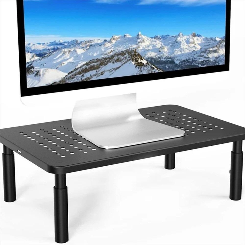 3 Height Adjustable Desktop Stand Riser Storage Drawer Laptop Dissipation Stand  Home Office