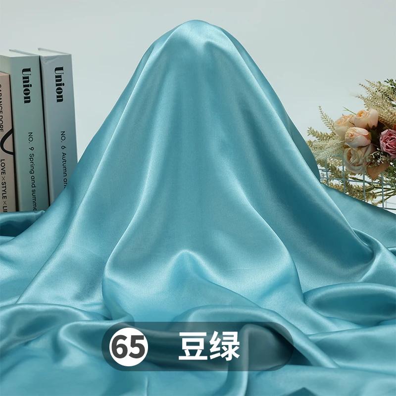 Soft Smooth Satin Fabric By The Meter for Clothes Hanfu Gift Box Lining Wedding Decoration DIY Sewing Cloth Plain White Purple