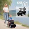 Ride-On Car for Children, Land Rover Discovery, Removable Handle, 84 x 40 x 94.5 cm, Black