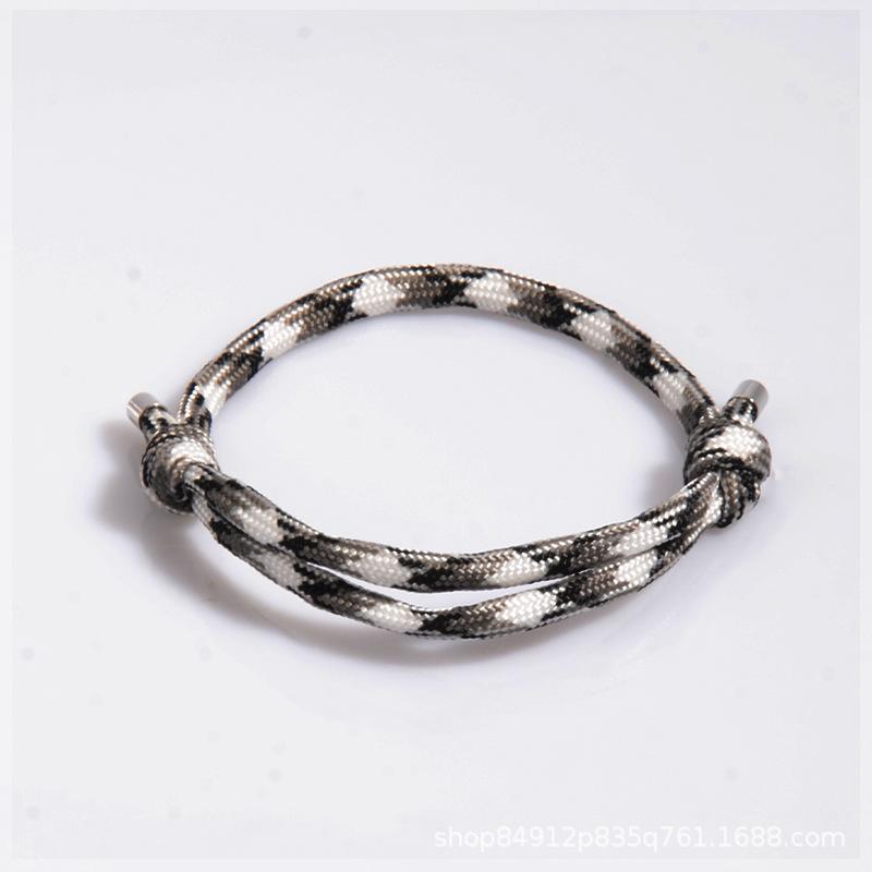 Rope Woven Bracelet for Men Adjustable Fashion Versatile Simple Paracord