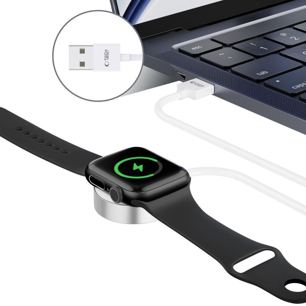Magnetic Inductive Charger For Apple Watch 1.2M Usb-A Ultraboost - White
