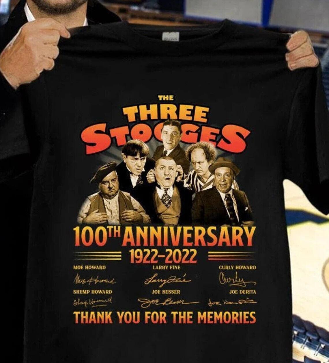 The Three Stooges Comedy Team 100th Anniversary T-shirt Gift Fan M