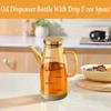 Large Capacity Olive Oil Dispenser Leakproof Glass Oil Cruet Container Vinegar Jug  Seasoning