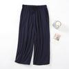Men's Casual Modal Cropped Pants - Comfortable for Outdoor, Pajama, or Home Wear - Loose Fit for Spring and Summer.