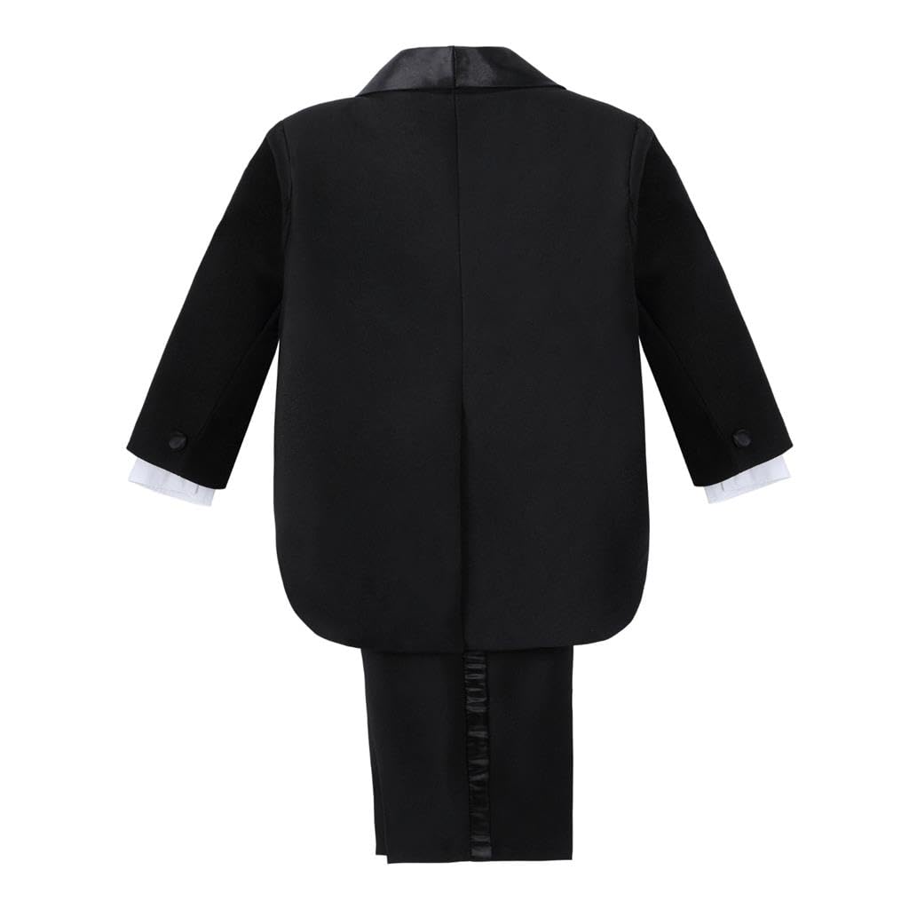 Dressy Daisy Formal Suit Set for Toddler Long Perfect for School Entrance Baby Shrine and Ages Black 5-Piece Boys, Sleeve, Ceremonies, Weddings,