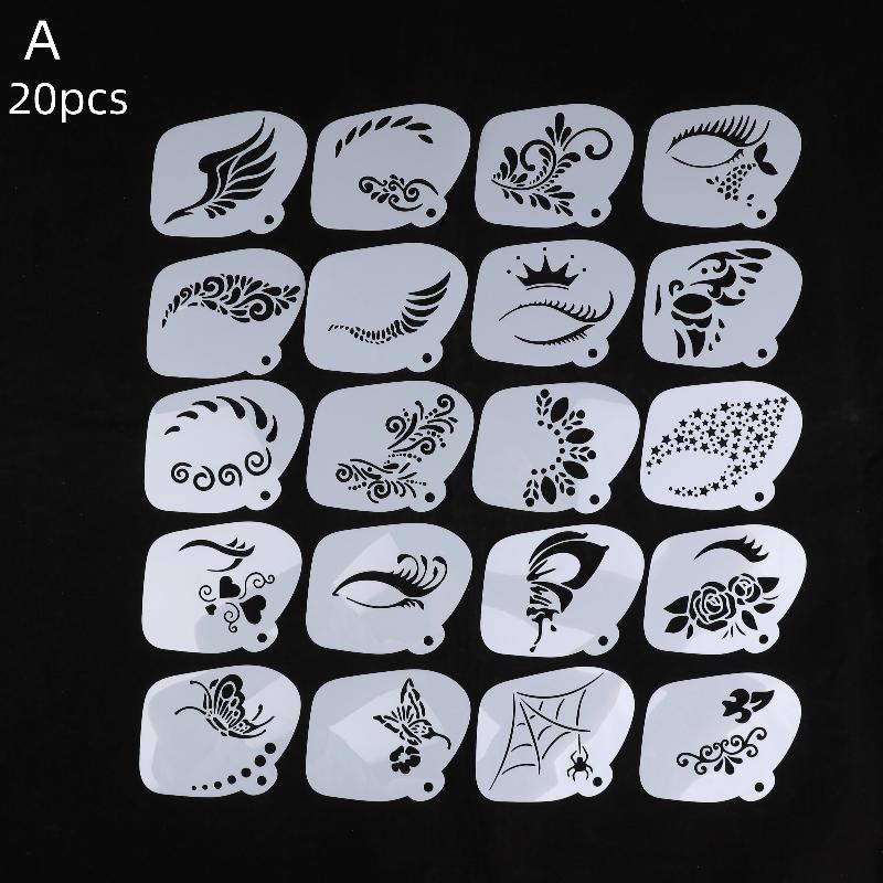 Face Paint Stencils Professional Body Art Paint Stencils Reusable For Adults Kids Easily Use Templates For Parties Makeup Tools