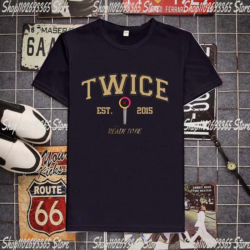 Kpop Twice Lovely T-shirt Short Sleeve Ready To Be Album Photo Printing Tshirt for Women TZUYU SANA MINA JIHYO NAYEON MOMO DAHYU