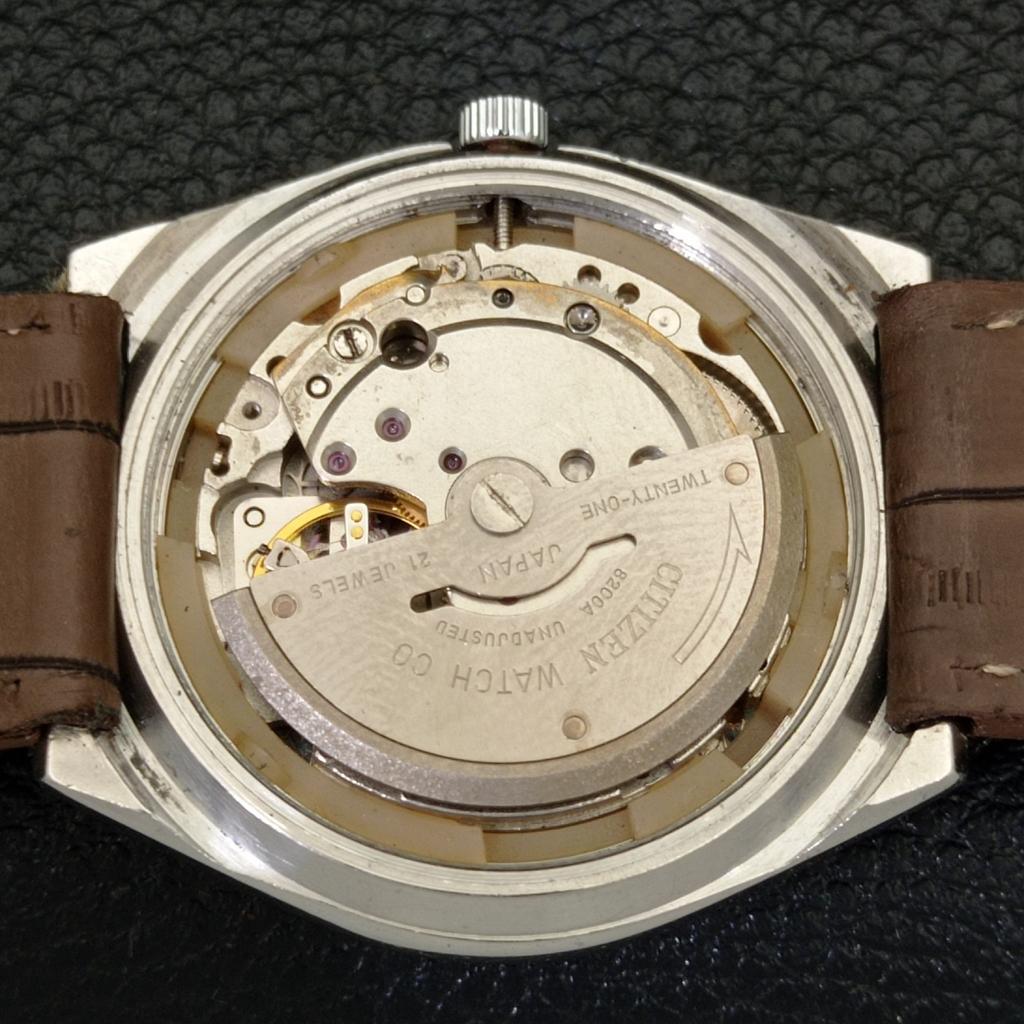 USED VINTAGE CITIZEN AUTOMATIC 8200 JAPAN MENS ARABIC RED DIAL WATCH a434807-2 R123-a434807