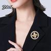 Daily Wear Accessories Vintage Rhinestone Star Compass Brooch, Men Women Alloy Brooch Lapel Pin, Badge Jewelry Accessory for Clothing Decor