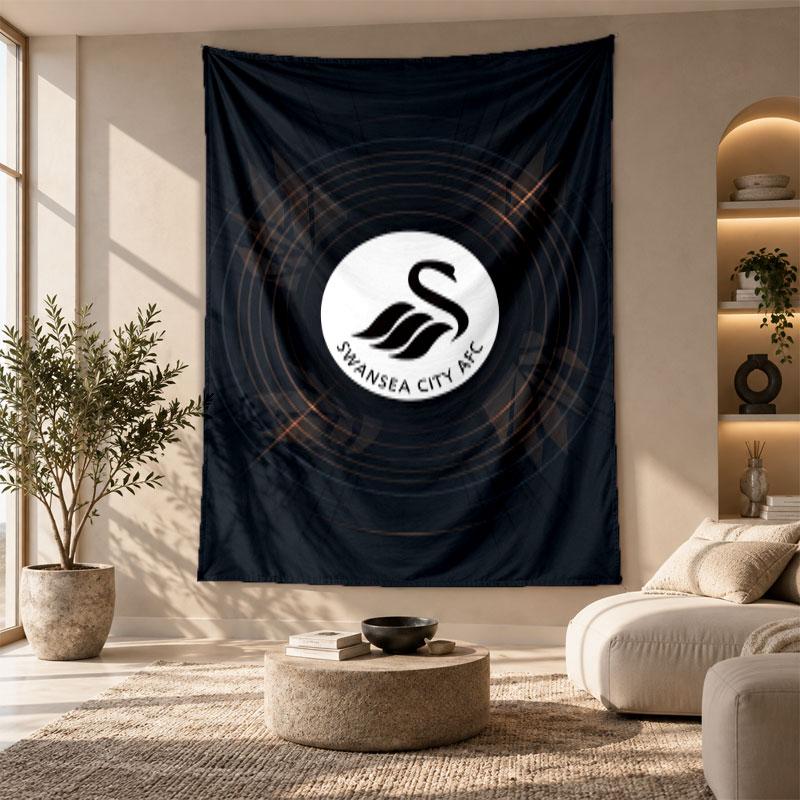 Decorative Tapestry,Swansea City Printed Wall Art, Lightweight Wall Hanging For Bedroom Background