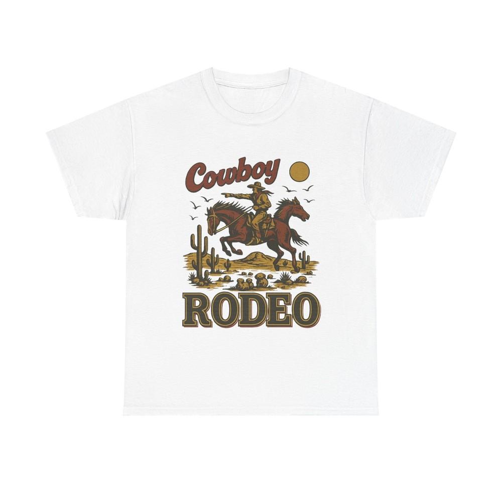 Cowboy Rodeo Tee Western Graphic Shirt Unisex Cotton TShirt Rodeo Apparel Unisex T-Shirt S