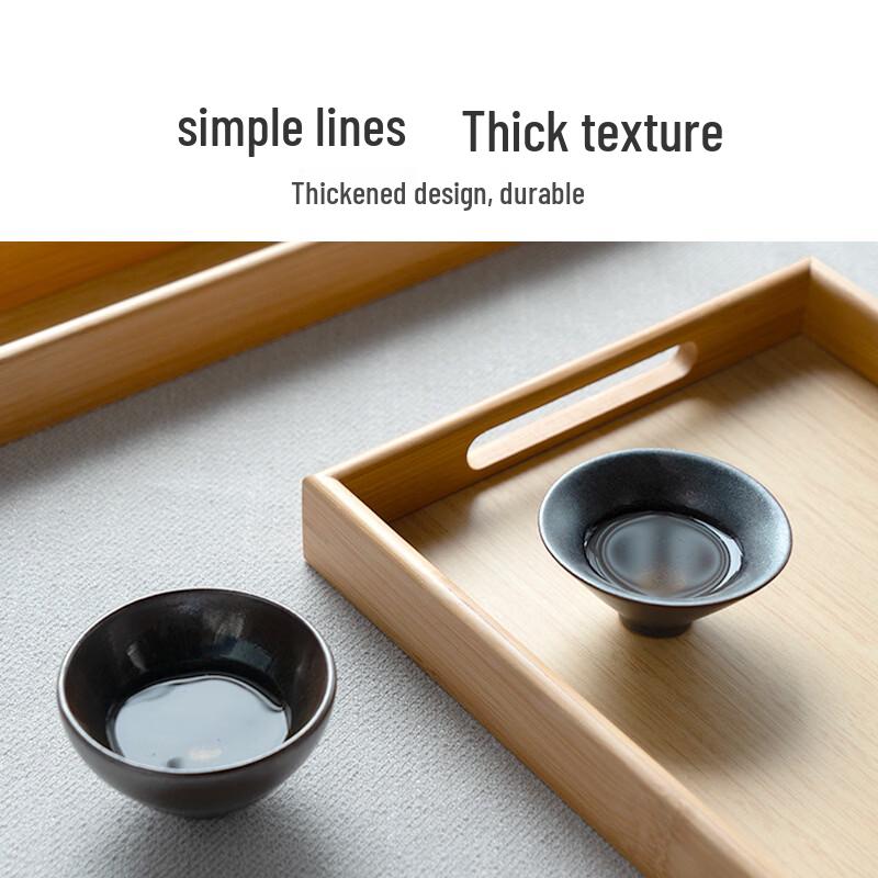 ZISIZ Rectangular Bamboo Tea Tray