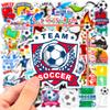 50PCS American Style Soccer Stickers, Kids Soccer Decals for Laptop, Water Bottle & Decoration
