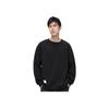 Futter Sport Trend Serie Einfarbig Kleines Logo Pullover Langarm Rundhalsausschnitt Sweatshirt Herren Oberteile Schwarz AWDT073-4