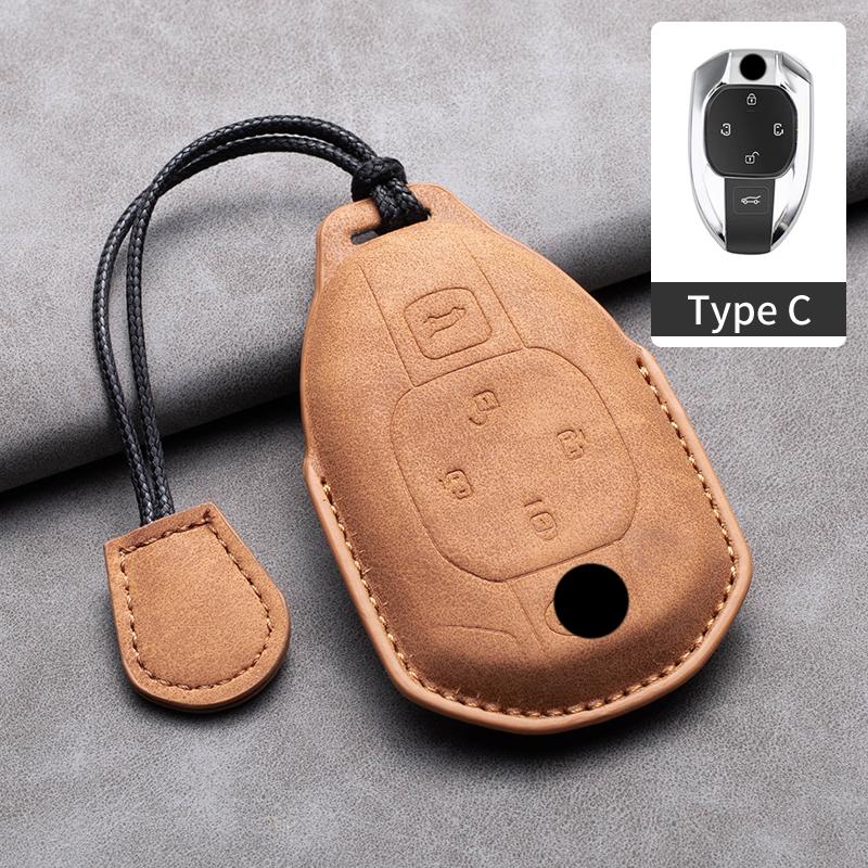 Leather Car Remote Key Case Cover For GAC Trumpchi GS4 GM8 GA3 GA6 SGS7 GA4 GS5 GS3 Legend GS8 Keychain Accessories