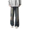 American retro jeans men's loose straight pants high street trendy brand versatile washed old wide-leg casual trousers