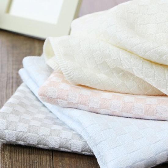 Kusubashi Mon Ori Imabari Towel Face Cotton Satin Towel, Sound, Weave, Pink, 1-60070-11-PAP