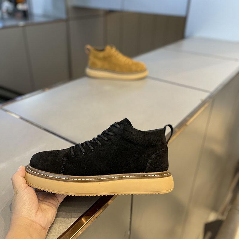 British style Martin boots spring and autumn new platform leather shoes non-slip high-top leather casual shoes trendy shoes