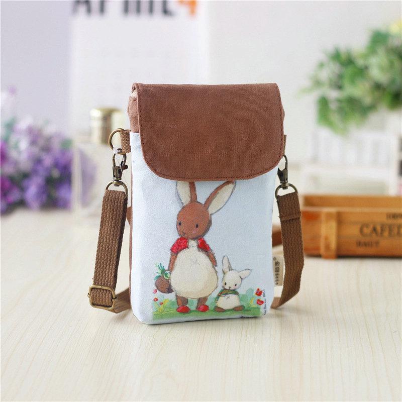 Spring/Summer Fresh Painted Women's Canvas Handbag & Crossbody Phone Bag