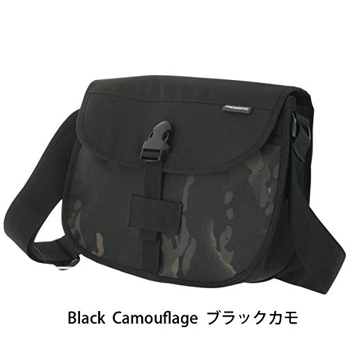 LITTLE PRESENTS River Watcher Shoulder Bag B-24 Black Camo Medium