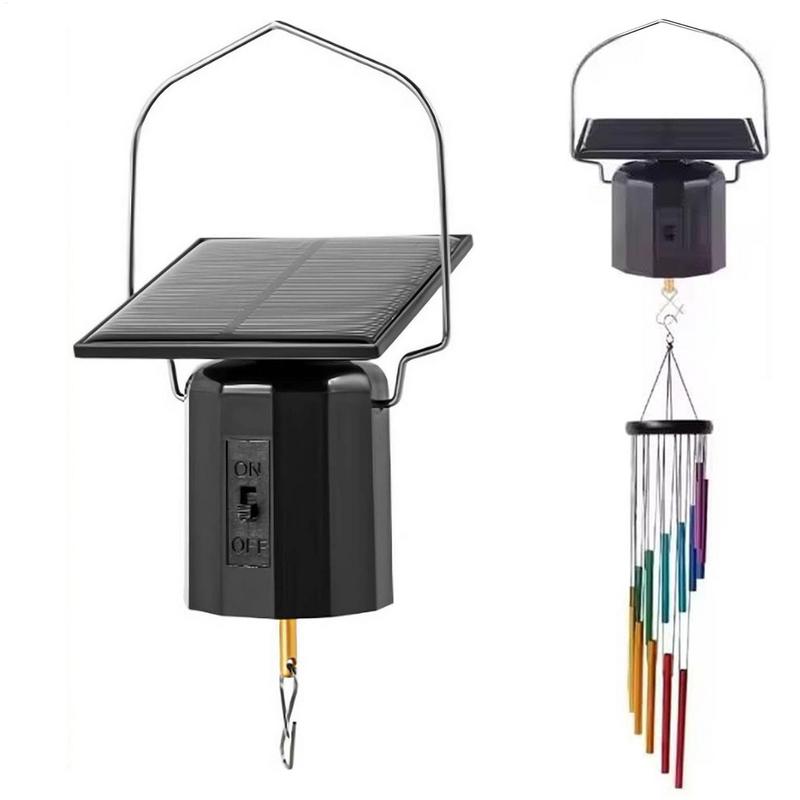 Windmolen op zonne-energie met haak, windgong op zonne-energie, draaiend buitenornament, windmolen op zonne-energie