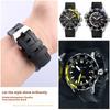 Correa de reloj de liberación rápida estilo original Para IWC AQUATIMER IW356802/376705 Ocean Timepiece Negro Extremo Curvo Correa de reloj de goma 22 mm