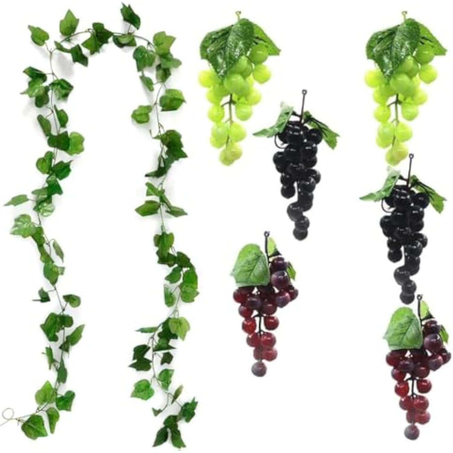 

Набор из 7 пластиковых виноградин, реалистичное искусственное украшение из фруктов, подставки для искусственных фруктов, украшение для сада, офиса, реквизит для фото M