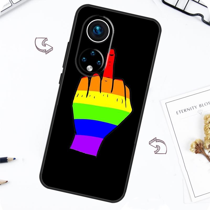 Rainbow Gay LGBT Finger Case For Honor Magic 7 Pro 5 6 Lite Honor 200 Pro 50 70 90 X8b X9a X8a X8 X9 X9c X9b Cover