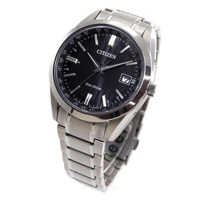 Orologio radio Eco Drive alimentato a luce, impermeabile, nero argento [Citizen] CB0261-53E da uomo