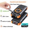 Carregador Solar Power Bank 5 em 1 Gerador com Manivela 50000mAh, Pacote de Bateria Externa de Carga Rápida, 4 Cabos Embutidos, Sem Fio e Lanterna Laser