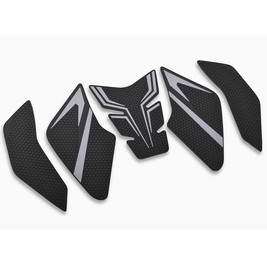 Motorcycle Traction Pads & Tank Pads for Suzuki GSX-8S (2023~) and GSX-8R (2024~) 8BL-EM1AA (Titanium, Left, Middle, Right, Bottom, Set of 5)