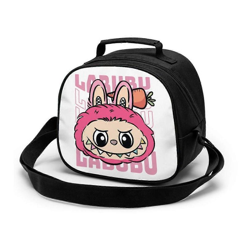 Insulated Lunch Bag  Portable Cooler Tote with Zipper, Cartoon Design