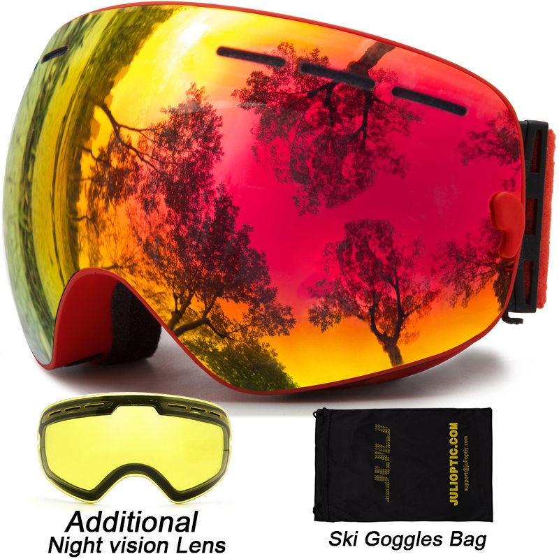

Ski GogglesDouble Lens Snowboard Goggles Anti-Fog Uv Protection Unisex Snowmobile Skiing Skating With Night Vision Ski Lens