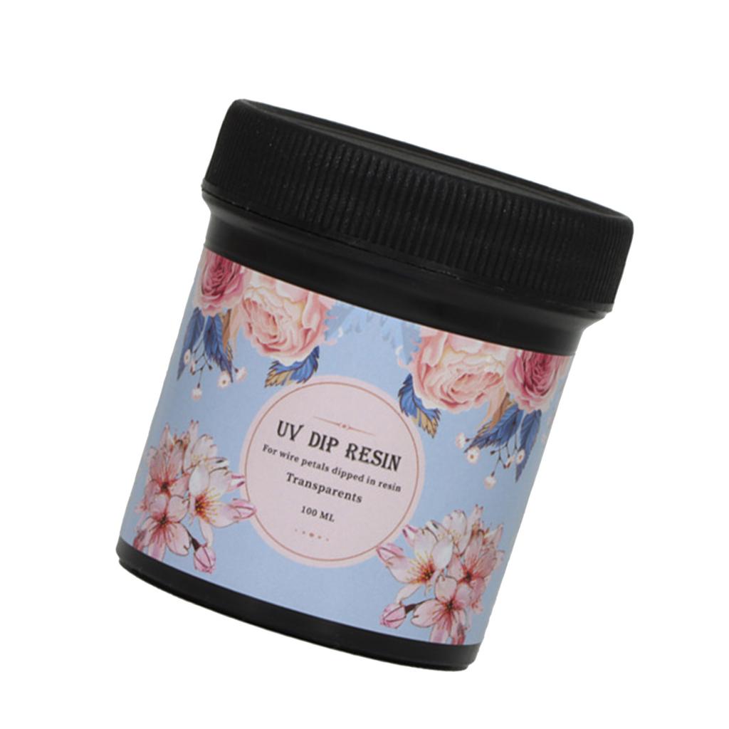 Practical UV Dip Resin Set 50g/100g Crystals Clear Epoxy for Flower Decoration and Jewelry Making with 13 Wires