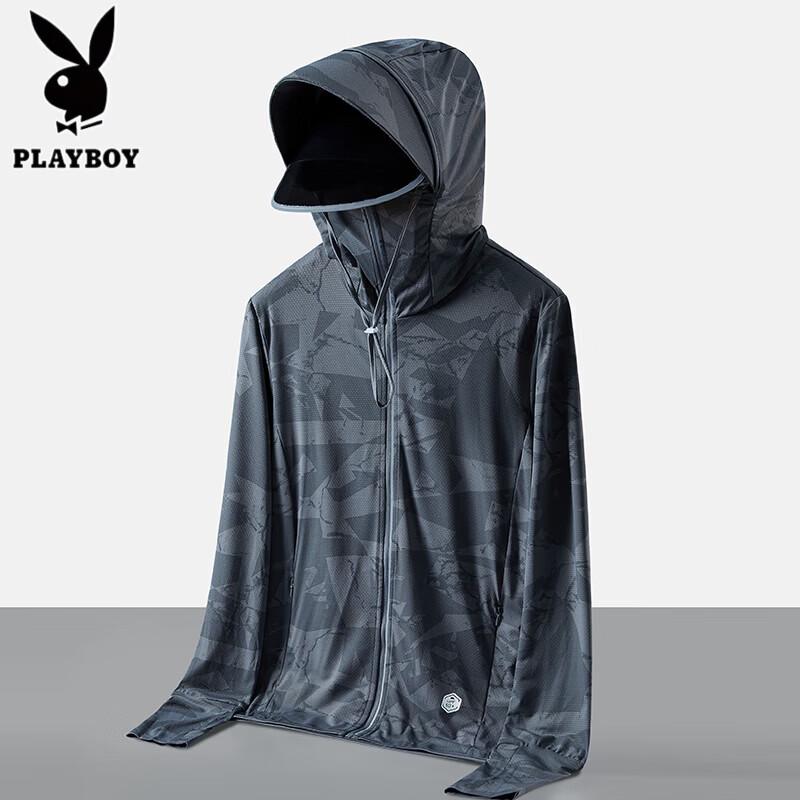 Playboy Ice Silk UV Protection Outdoor Hooded Jacket M