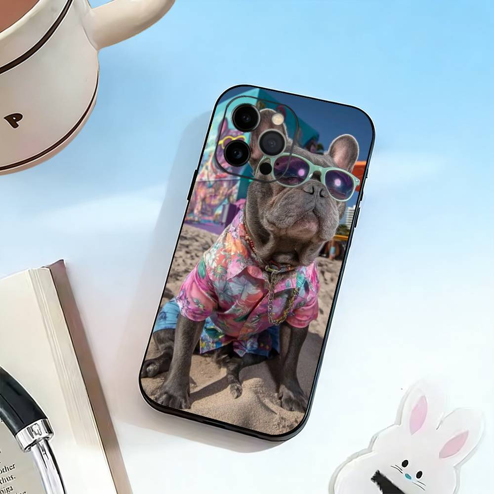 French Bulldog Dog-DG  Phone Case For iPhone 17, 16,15,14,13,12,11 Plus,Pro Max, Others Soft Black Cover