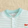 2026 Summer Baby Golf Outfit: Striped Short-Sleeve Bodysuit, Shorts & Hat Set