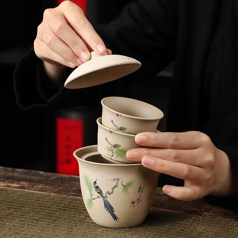 Travel Kung Fu Tea Set Outdoor Camping Portable Tea Maker Car Quick Cup Accompanying Gift Set