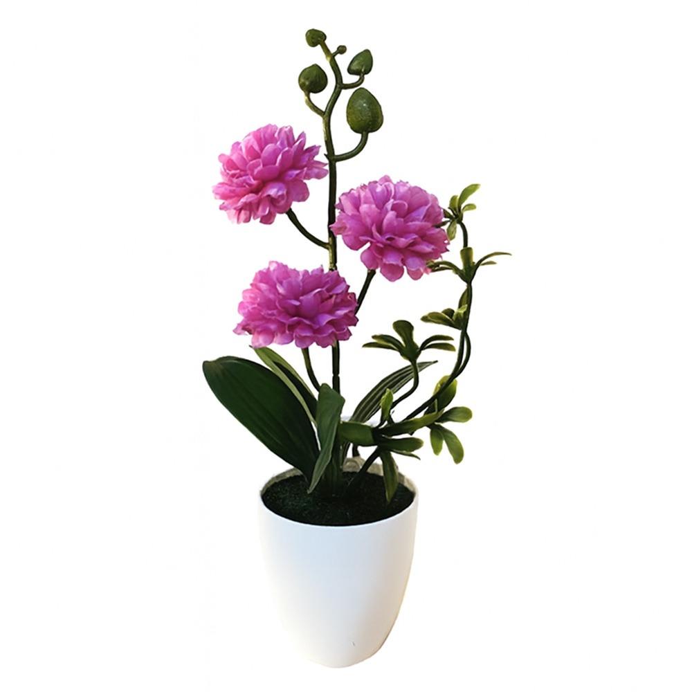 Small Ball Chrysanthemum Artificial Flower Bonsai Multicolor Photo Props Faux Chrysanthemum Flowerpotted Plastic