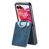For Motorola Razr 50 Ultra 5G Case Card Holder Kickstand Retro Texture Leather Back Cover