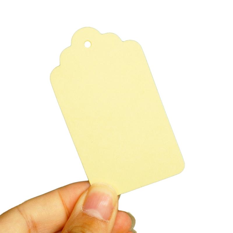 50 Pcs Colorful Gift Tages Paper Hanging Tages with Hole Rectangle Hanging Tages for DIY Christmas Wedding Party Favor