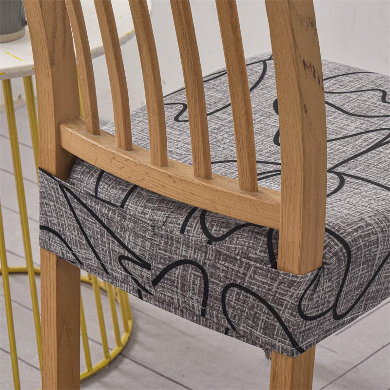 1pc Printed Chair Cover Stretch Dining Chair Seat Slipcover Washable Home Decor Kitchen Chair Case for Hotel Banquet