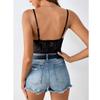 Sommer neuer Damen-Top-Body, schwarzer Netz-Overall