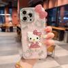 Rhinestone Bow Three-Dimensional Cat Mobile Phone Case For Iphone17Promax All-Inclusive Apple 15 Hard Case Light Luxury
