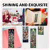 8Pcs Christmas Patterns DIY Diamond Painting Bookmark Irregular Shaped Diamonds for Readers Home Office Book Decor & Gift Idea