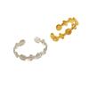 Adjustable Women's Gold Stainless Steel Open Ring – Simple, Stylish Design